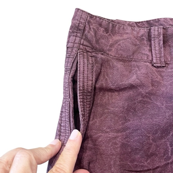 Free People Shorts Sz 0 Purple NWT Low Rise Button Fly Point Dume Chino Festival - Picture 6 of 11